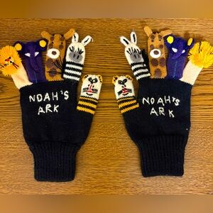 Kids Noah’s Arc winter gloves with animals on each‎ finger